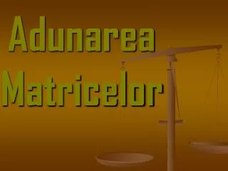 adunarea matricelor
