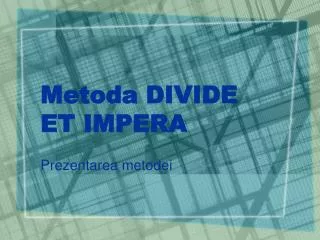 metoda divide et impera