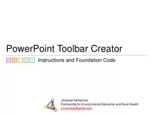 PowerPoint Toolbar Creator