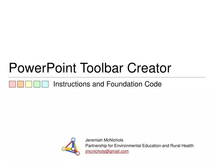powerpoint toolbar creator