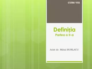 defini ia partea a ii a