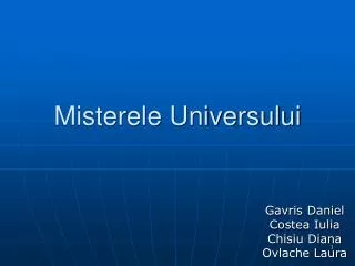 misterele universului