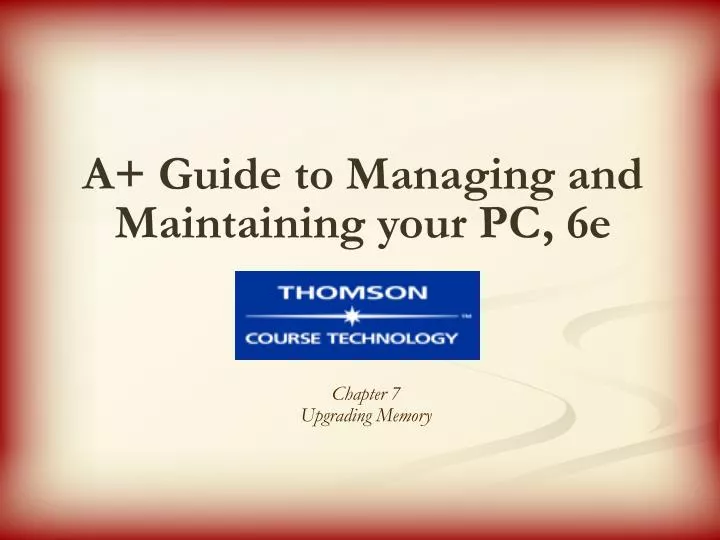 a guide to managing and maintaining your pc 6e