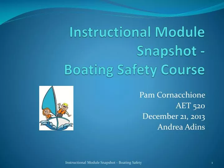 instructional module snapshot boating safety course