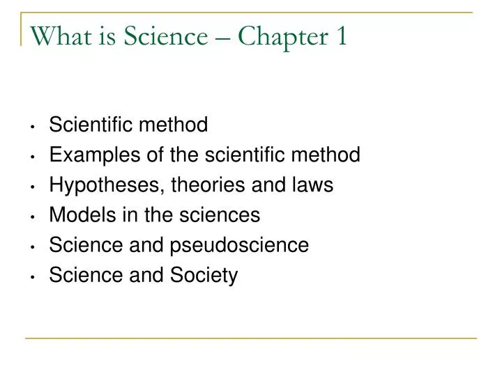 what is science chapter 1