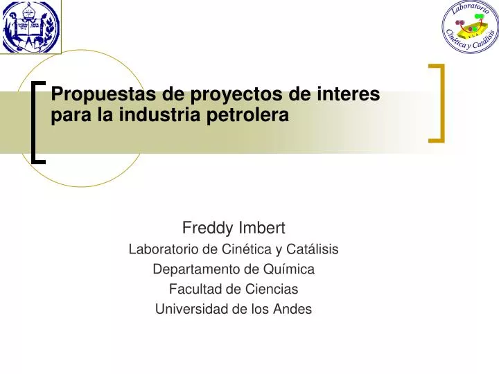 propuestas de proyectos de interes para la industria petrolera