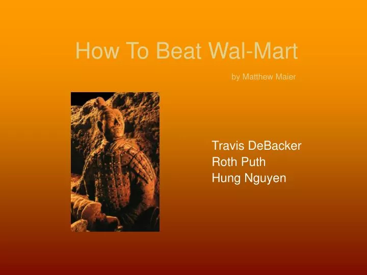 how to beat wal mart