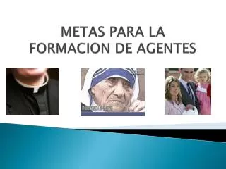 metas para la formacion de agentes