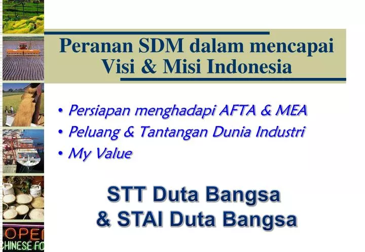 peranan sdm dalam mencapai visi misi indonesia