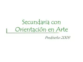 secundaria con orientaci n en arte