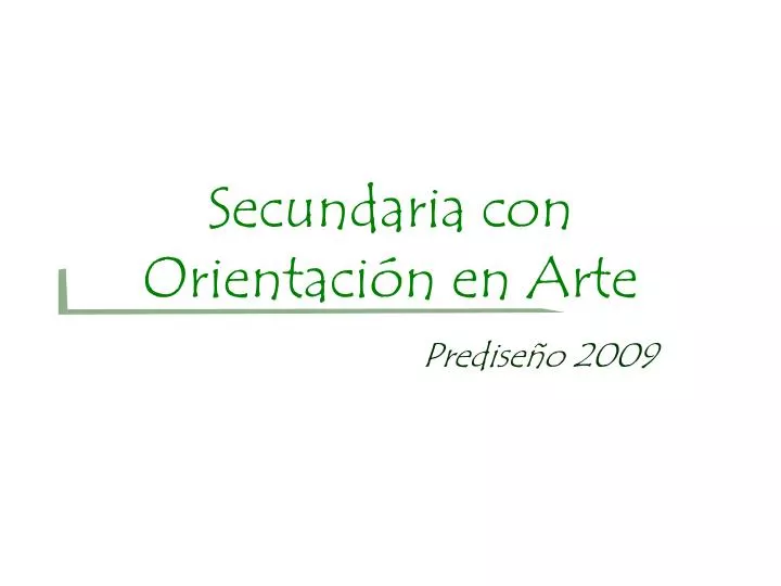 secundaria con orientaci n en arte