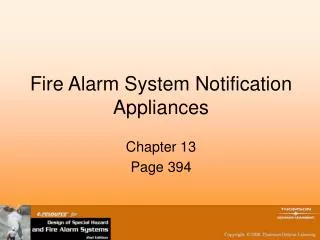 Fire Alarm System Notification Appliances