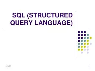sql structured query language