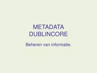 metadata dublincore