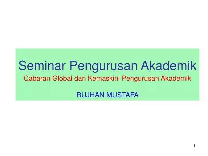 seminar pengurusan akademik
