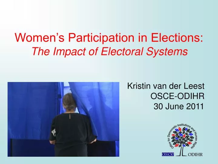 women s participation in elections the impact of electoral systems
