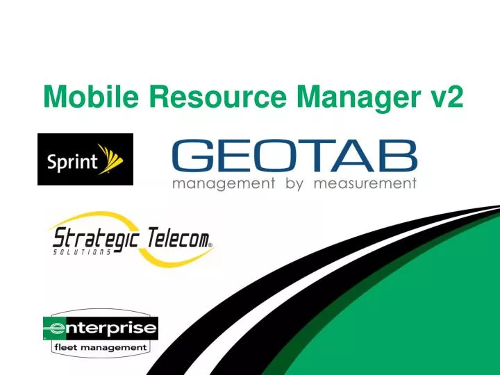 mobile resource manager v2