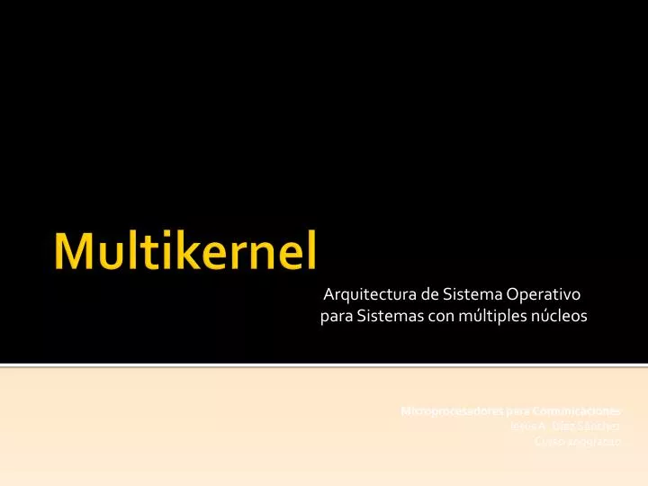 arquitectura de sistema operativo para sistemas con m ltiples n cleos