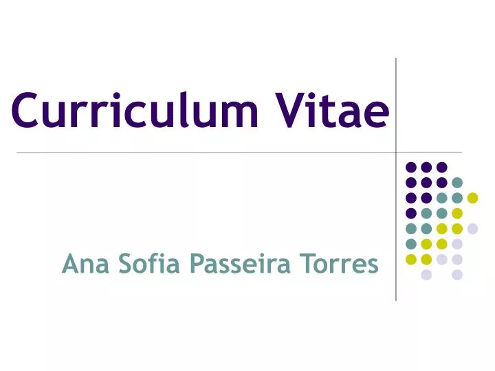 curriculum vitae