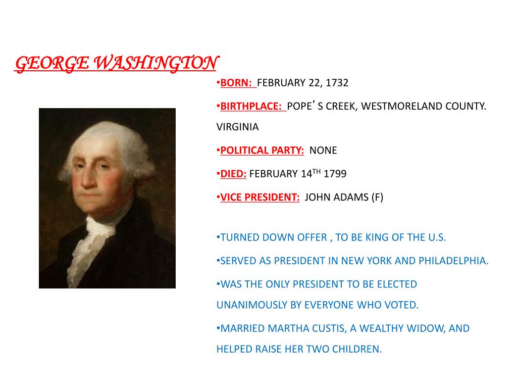 PPT - GEORGE WASHINGTON PowerPoint Presentation, free download - ID:6242053