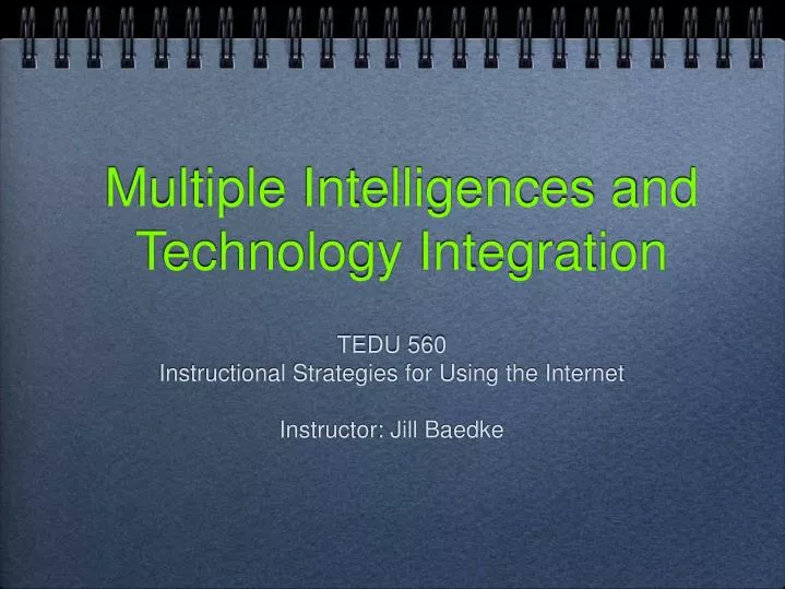 multiple intelligences and technology integration
