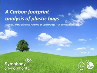 A Carbon footprint analysis of plastic bags