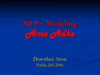 nlp modeling ama adhe