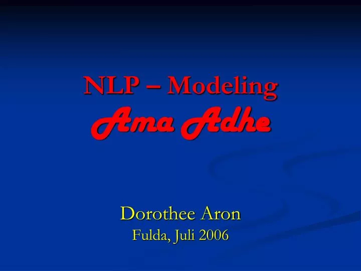 nlp modeling ama adhe