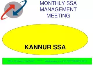 MONTHLY SSA MANAGEMENT MEETING