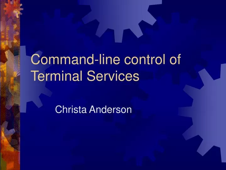 command line control of terminal services
