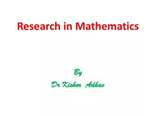Research in Mathematics