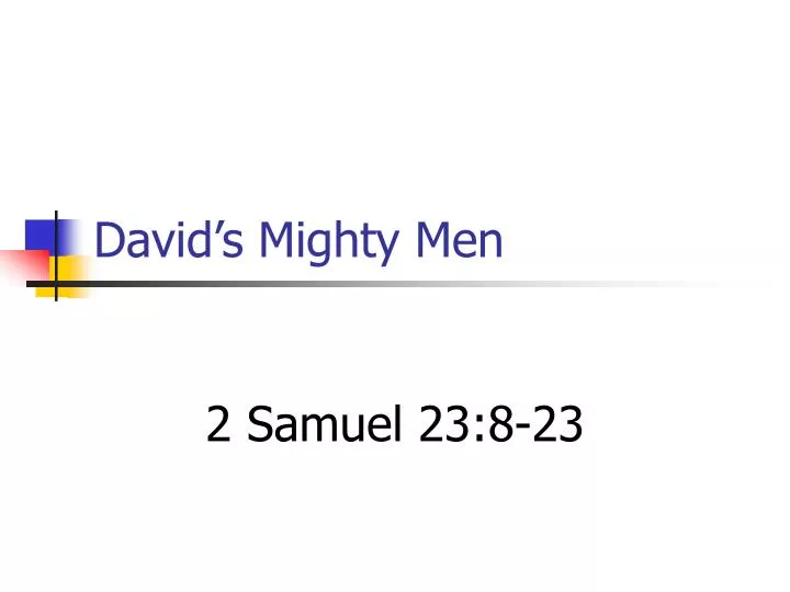 david s mighty men