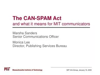 The CAN-SPAM Act and what it means for MIT communicators