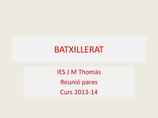 batxillerat