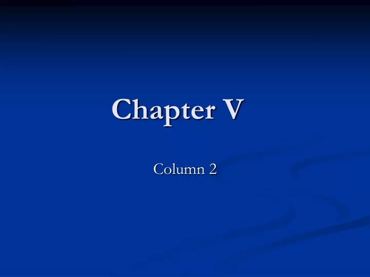 chapter v