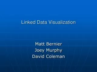 Linked Data Visualization