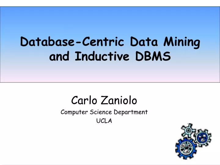 database centric data mining and inductive dbms