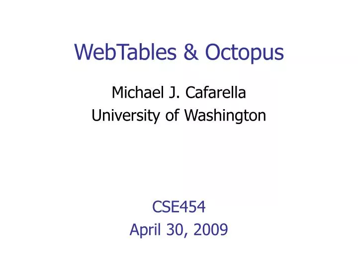 webtables octopus
