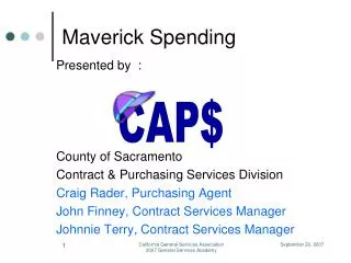 Maverick Spending