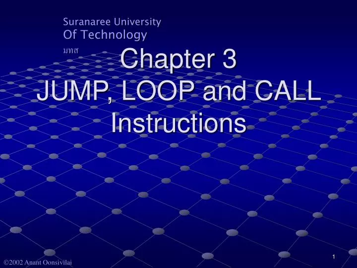 chapter 3 jump loop and call instructions
