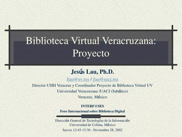 biblioteca virtual veracruzana proyecto