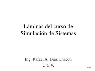 l minas del curso de simulaci n de sistemas