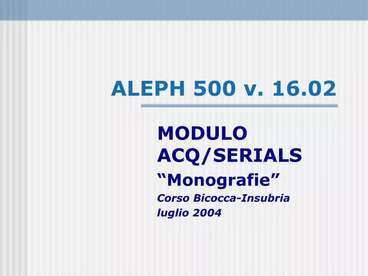 aleph 500 v 16 02