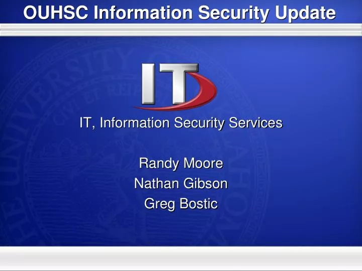 ouhsc information security update