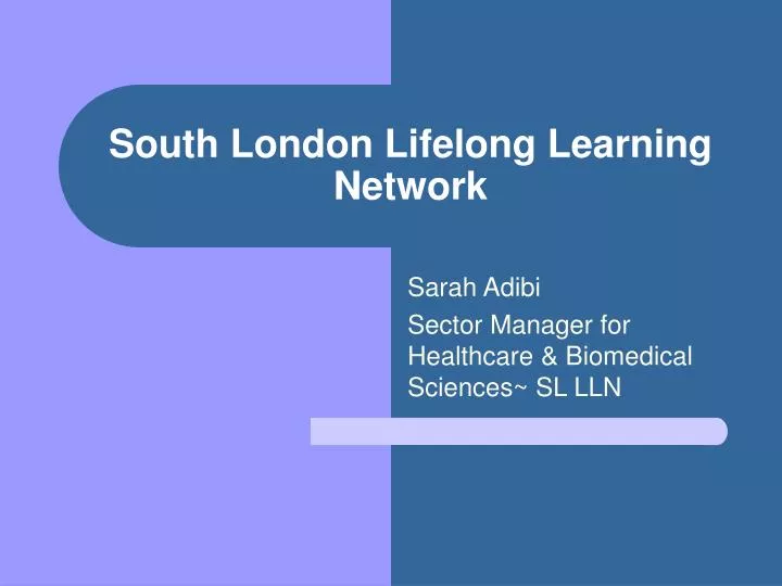 south london lifelong learning network