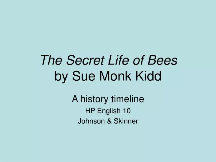 the secret life of bees by sue monk kidd