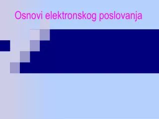 osnovi elektronskog poslovanja