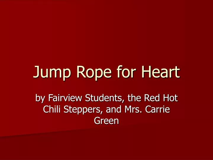 jump rope for heart