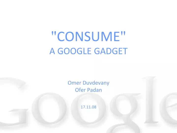 consume a google gadget