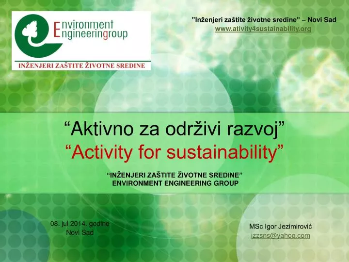 in enjeri za tite ivotne sredine environment engineering group